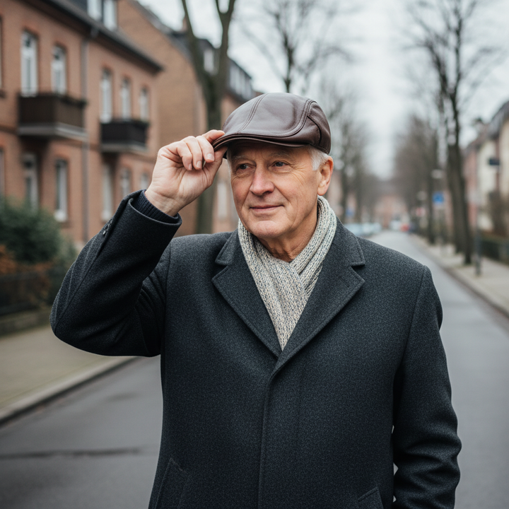 Hanz Leather Driver Cap